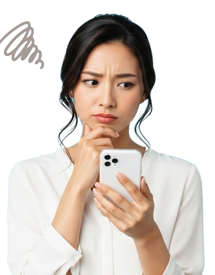 悩む女性のイメージ